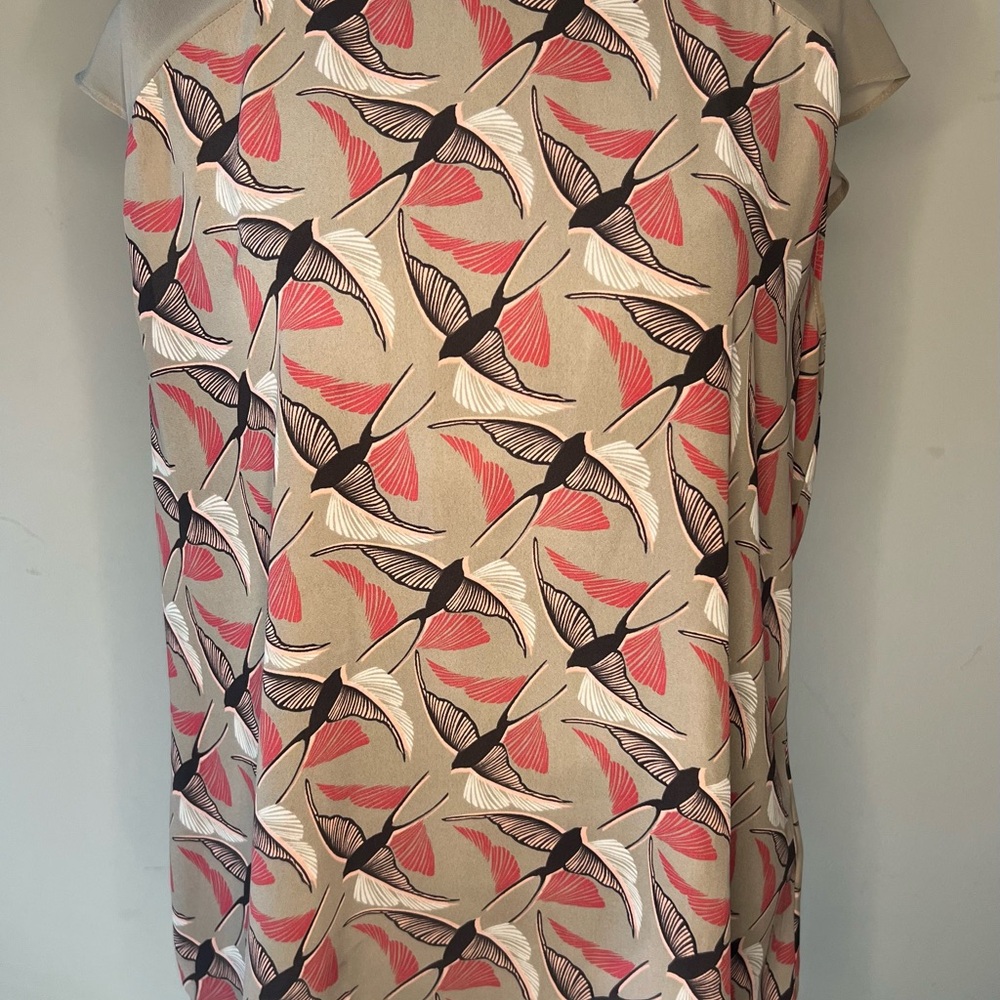Apt. 9 Unique Pink Bird Pattern Blouse